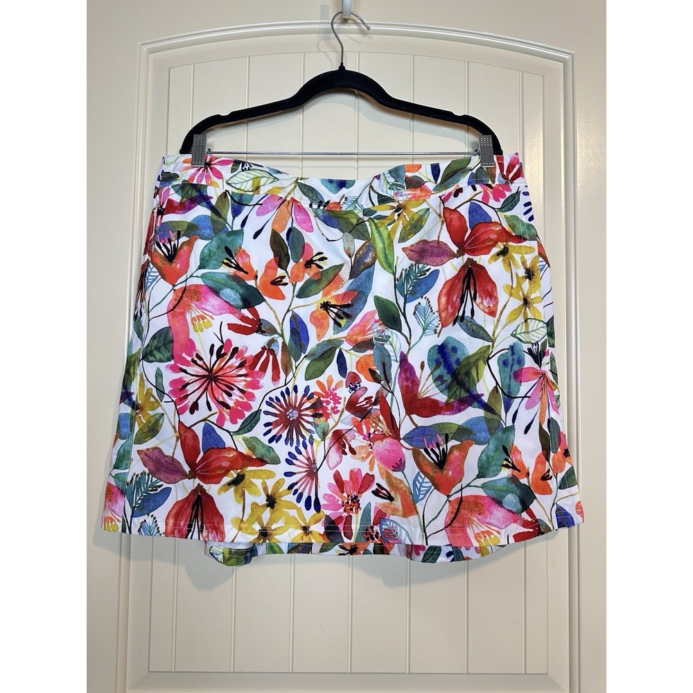 RipSkirt Hawaii  Wrap Skirt Floral Adjustable Sz XXL Resort Beach Swim tropical